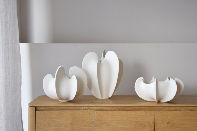 COLLECTION CORAIL : VASES ET CENTRE EN CÉRAMIQUE | VP Interiorismo